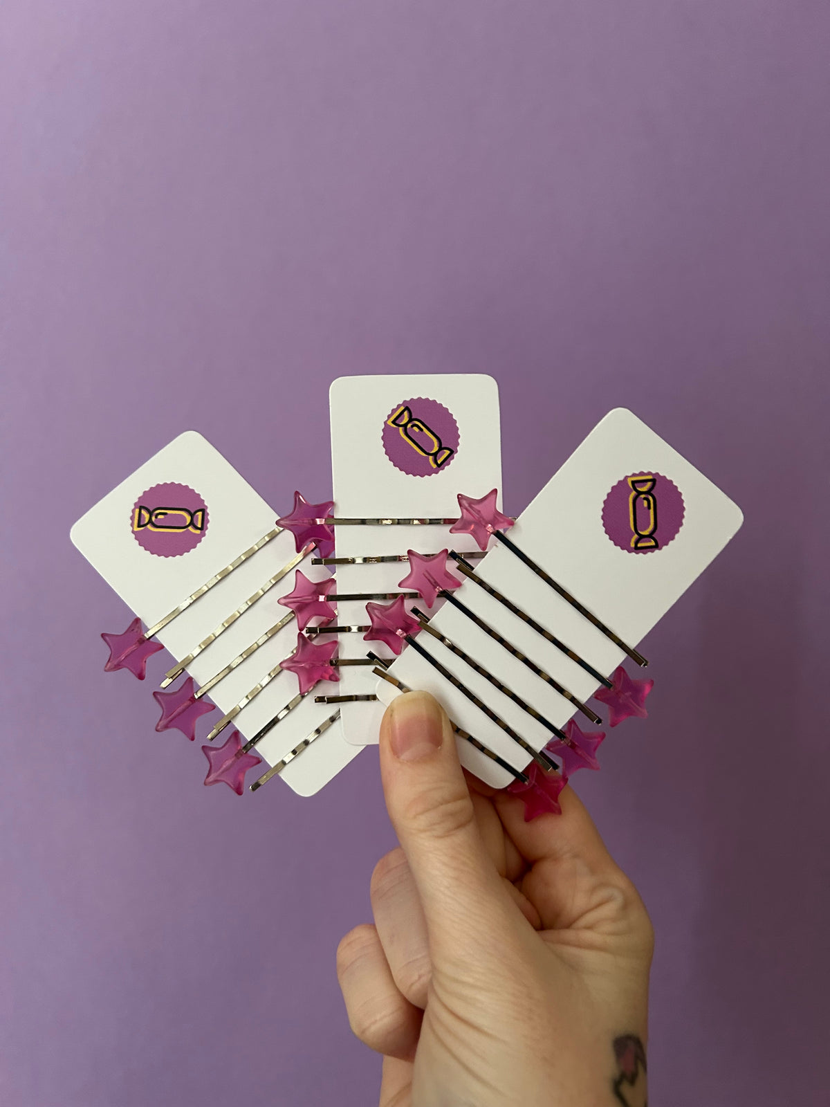 Pink Star Hairclips