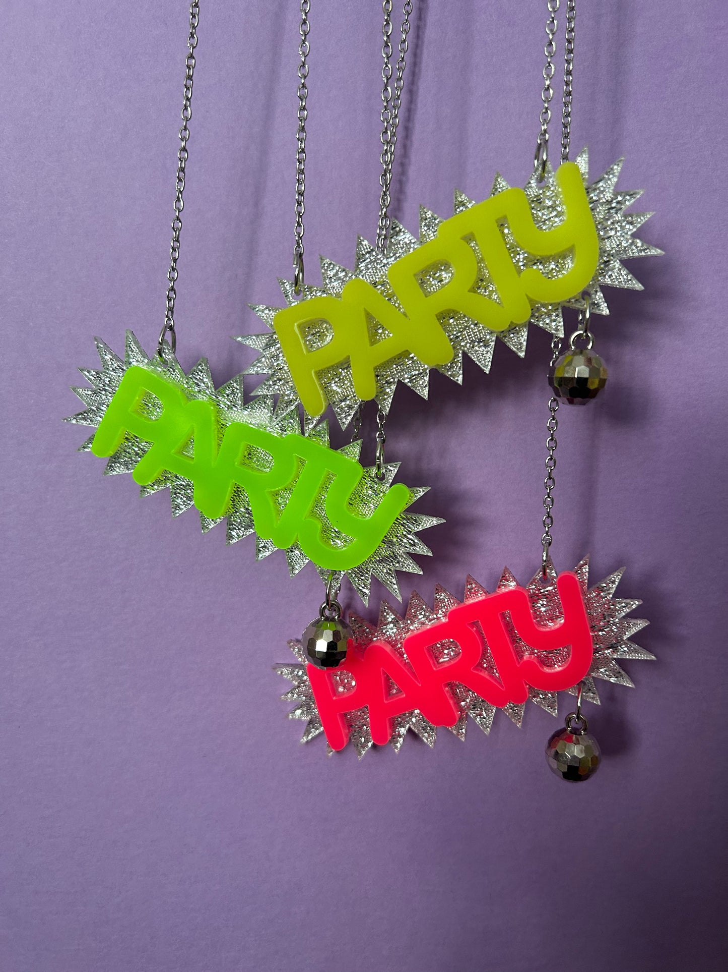 Party Time Acrylic Necklace