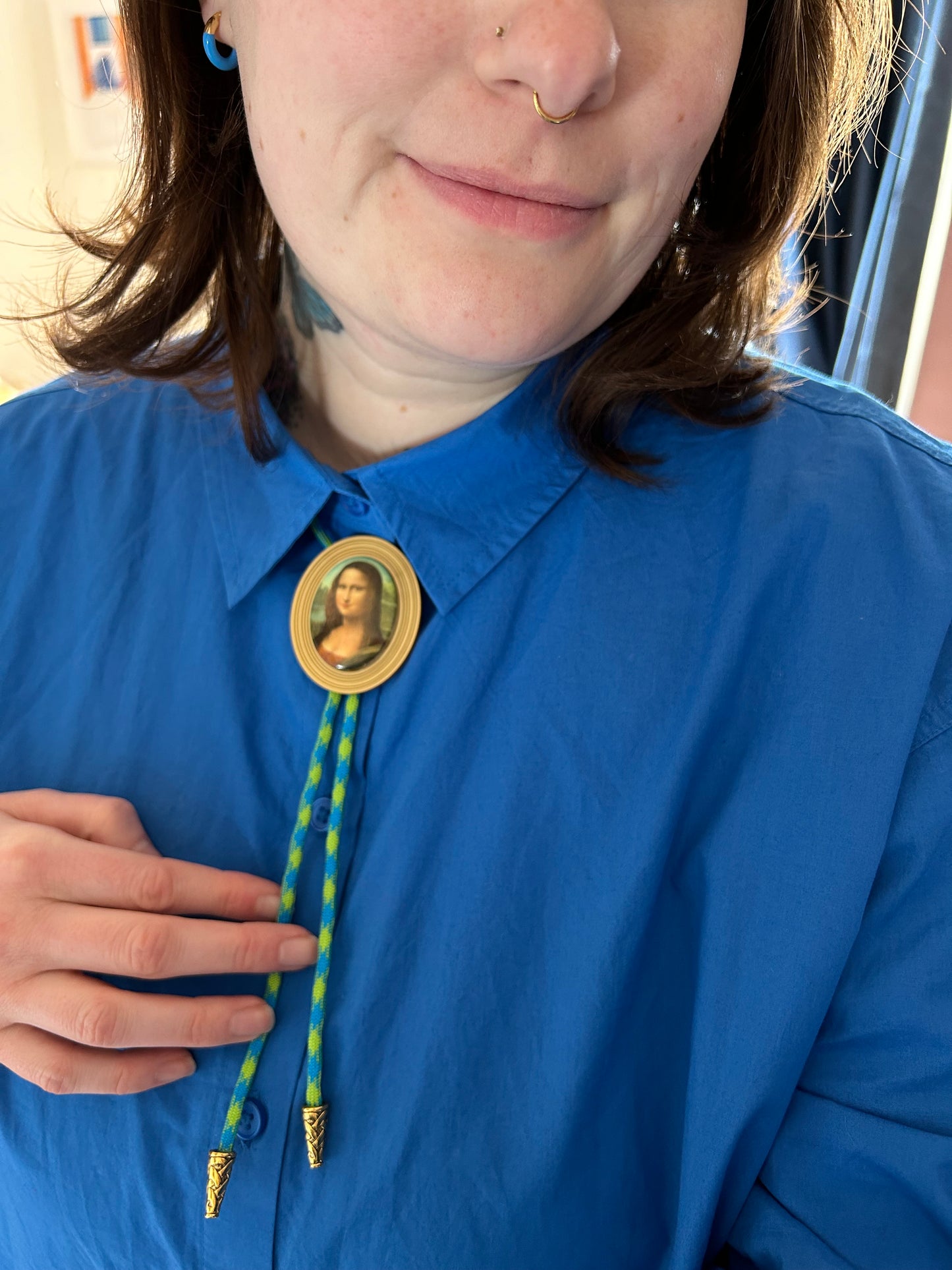 Green and Gold Acrylic Bolo Ties