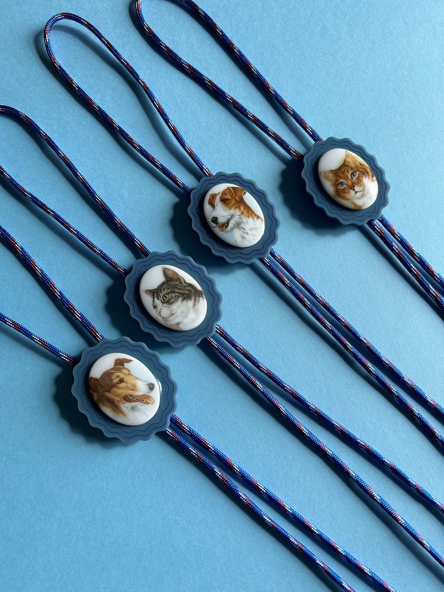 Denim Blue AcrylicBolo Ties