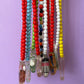Vintage French Keyring Beaded Necklaces