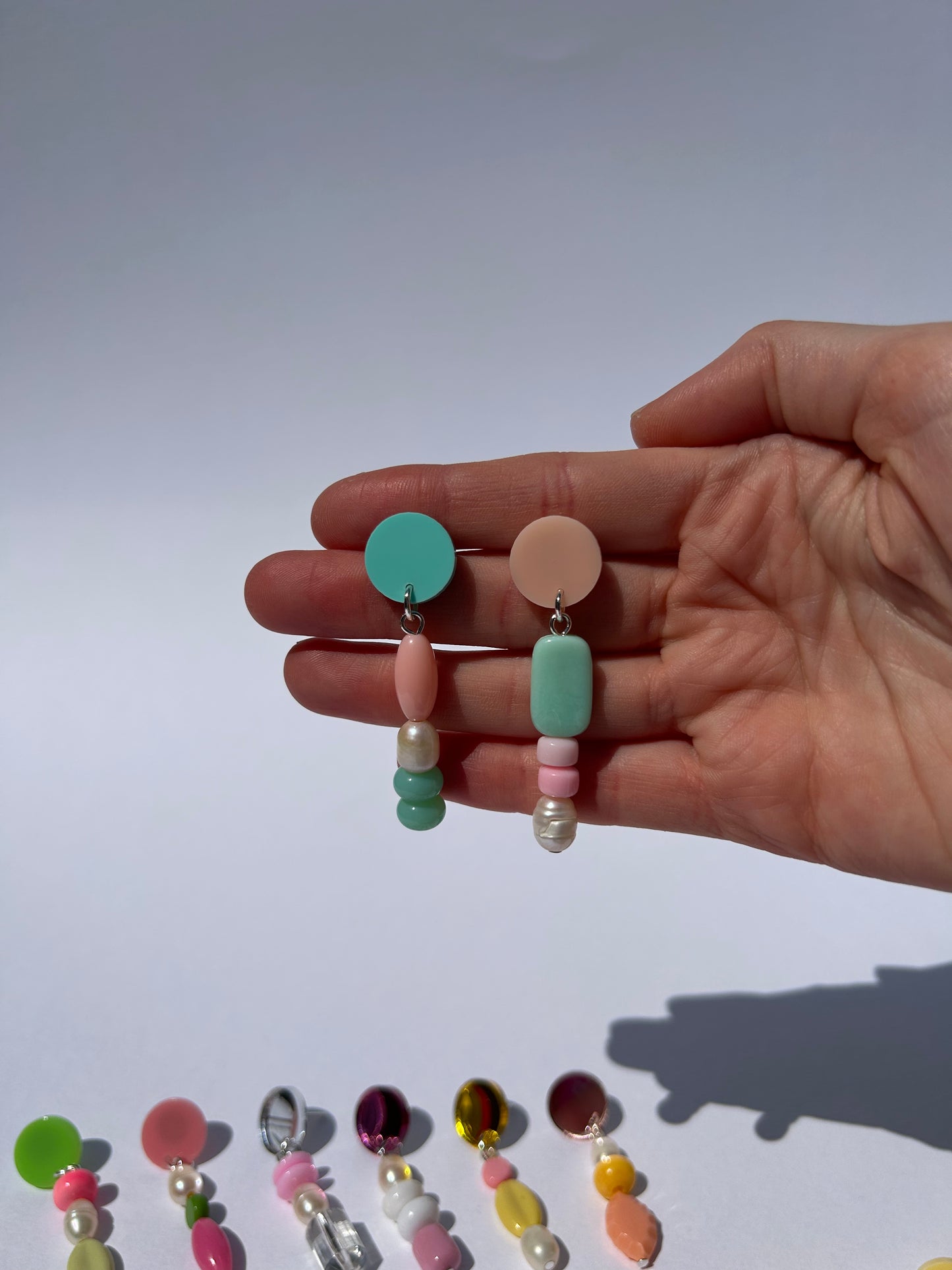Pills & Pearls Acrylic Disc Earrings