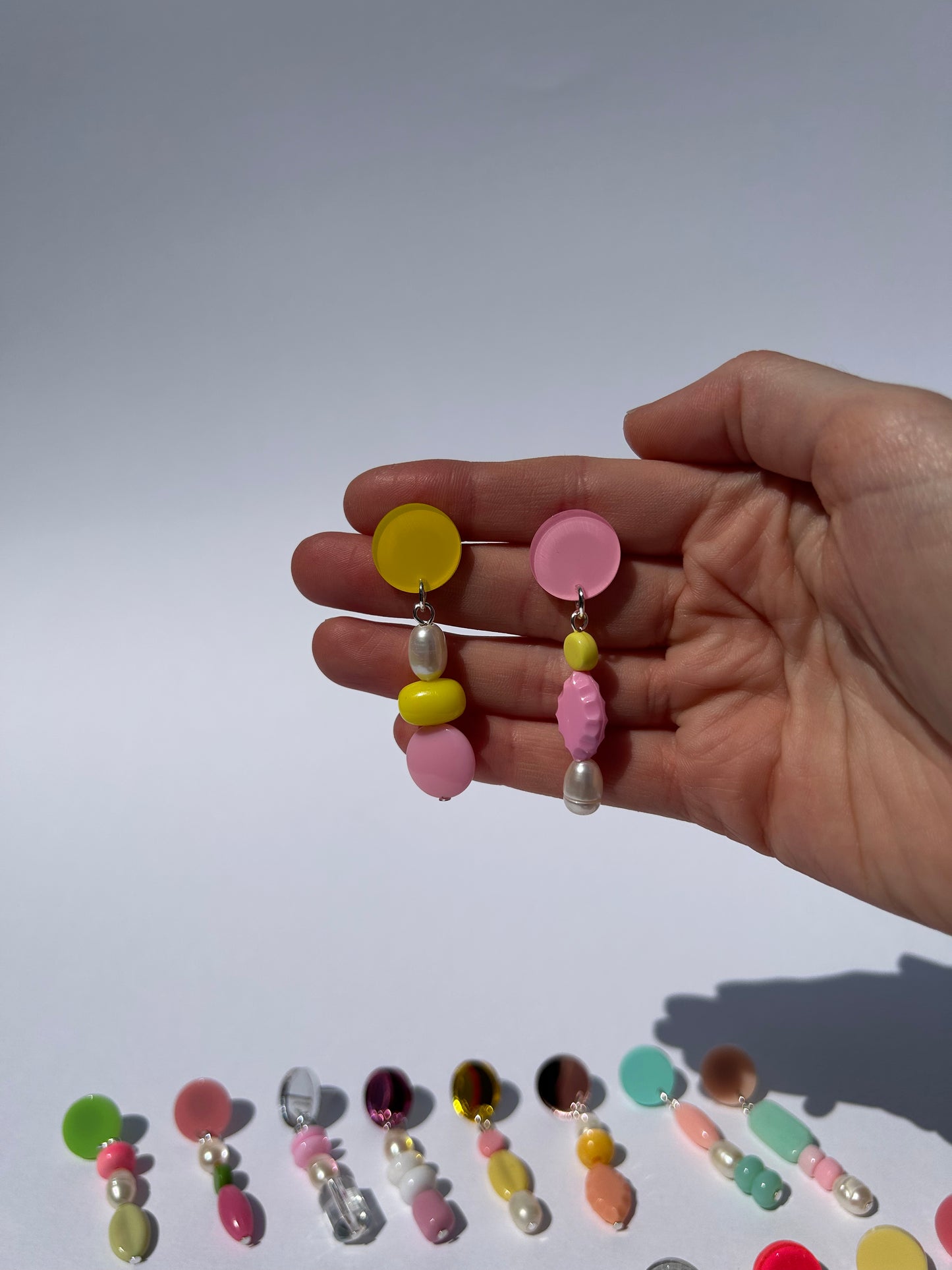 Pills & Pearls Acrylic Disc Earrings