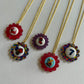 Button Cameo Acrylic Necklaces (4)