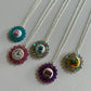 Button Cameo Acrylic Necklaces (3)