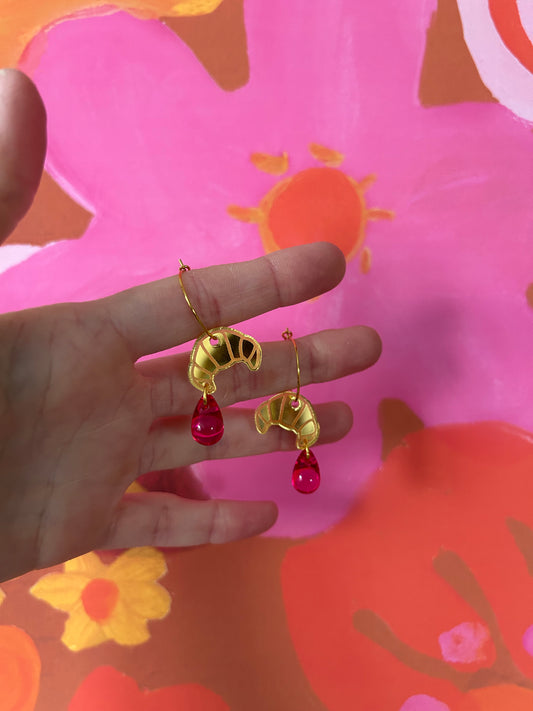 Croissant and Jam Earrings