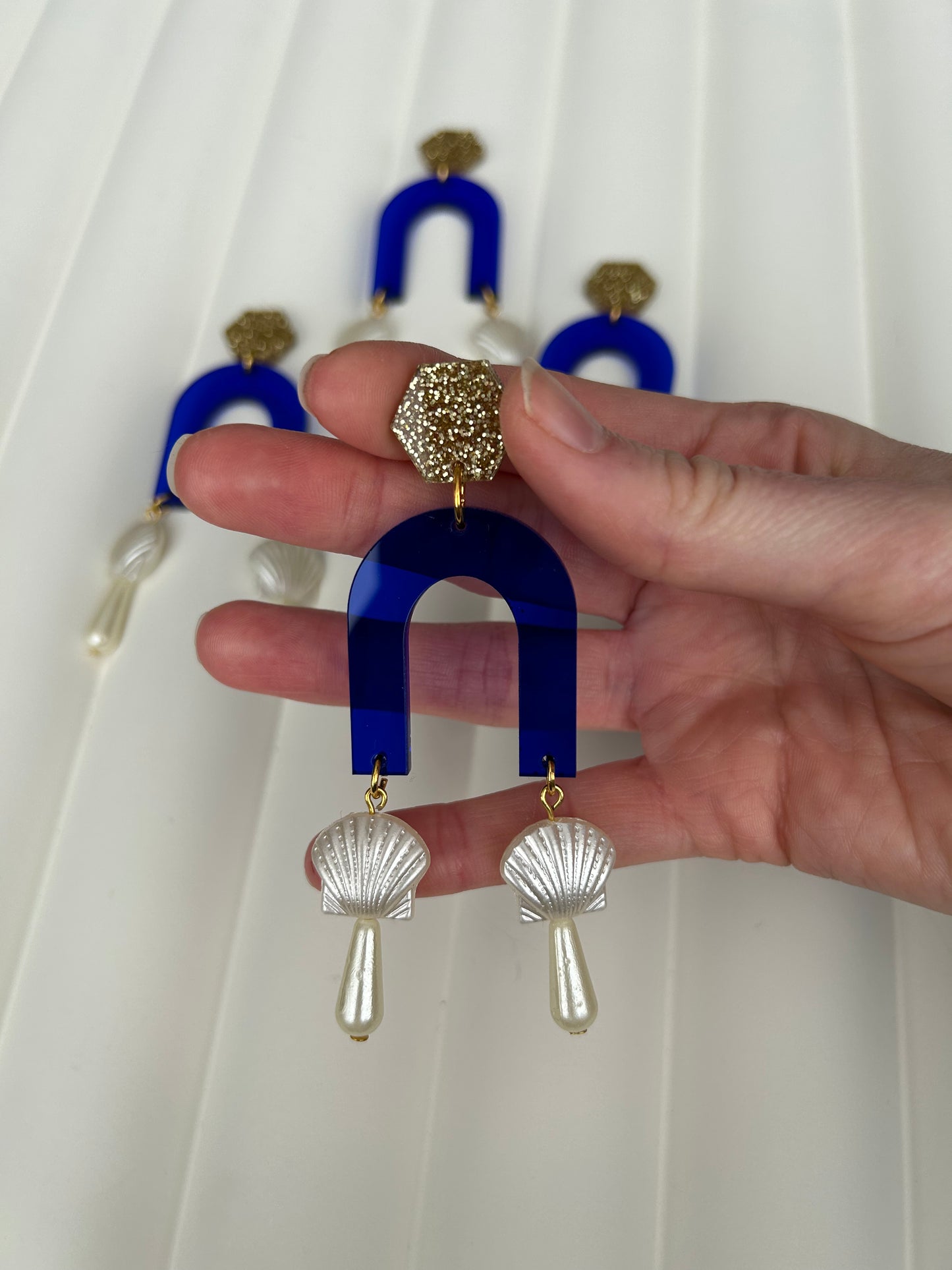 Blue Paradise Acrylic Earrings