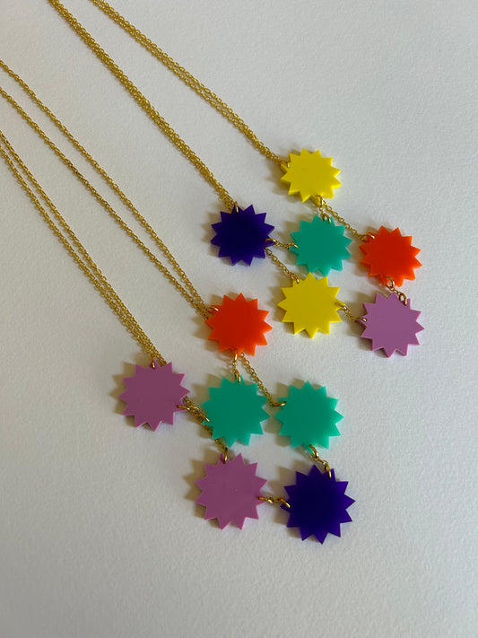 Starburst Acrylic Necklaces