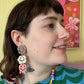 Neapolitan Smily Matte Acrylic Earrings