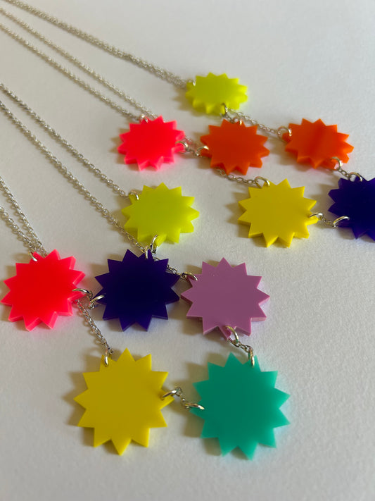 Starburst Acrylic Necklaces