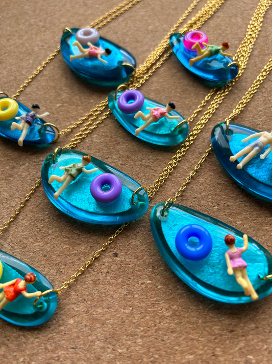 Swimming Pool Upcycled Plastic Necklaces