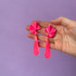 Wavy Drop Acetate and Acrylic Earrings