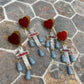 Jesus Sacred Heart Acrylic Beaded Earrings