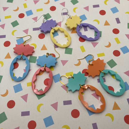 Easter Pastel Acrylic Cutout Earrings