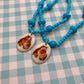 Vintage Owl Charm Beaded Necklace