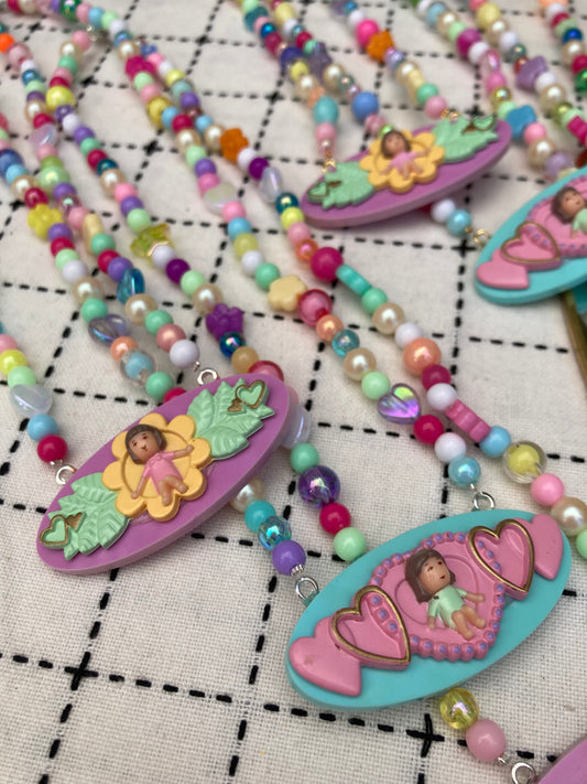 Polly Pocket Girly Beaded Necklaces