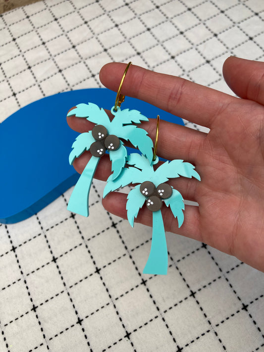 Palm Tree Acrylic Earrings