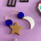 Moon & Star Acrylic Hoop Earrings