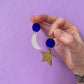 Moon & Star Acrylic Hoop Earrings