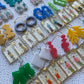 Tiny Happy People Resin Hoop Earrings