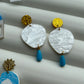 Marbled Amphora Acrylic Earrings