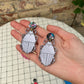 Charcoal Scarab Mirror Acrylic Earrings