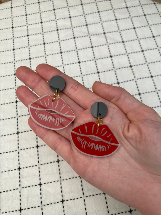 Hot Lip Acrylic Earrings