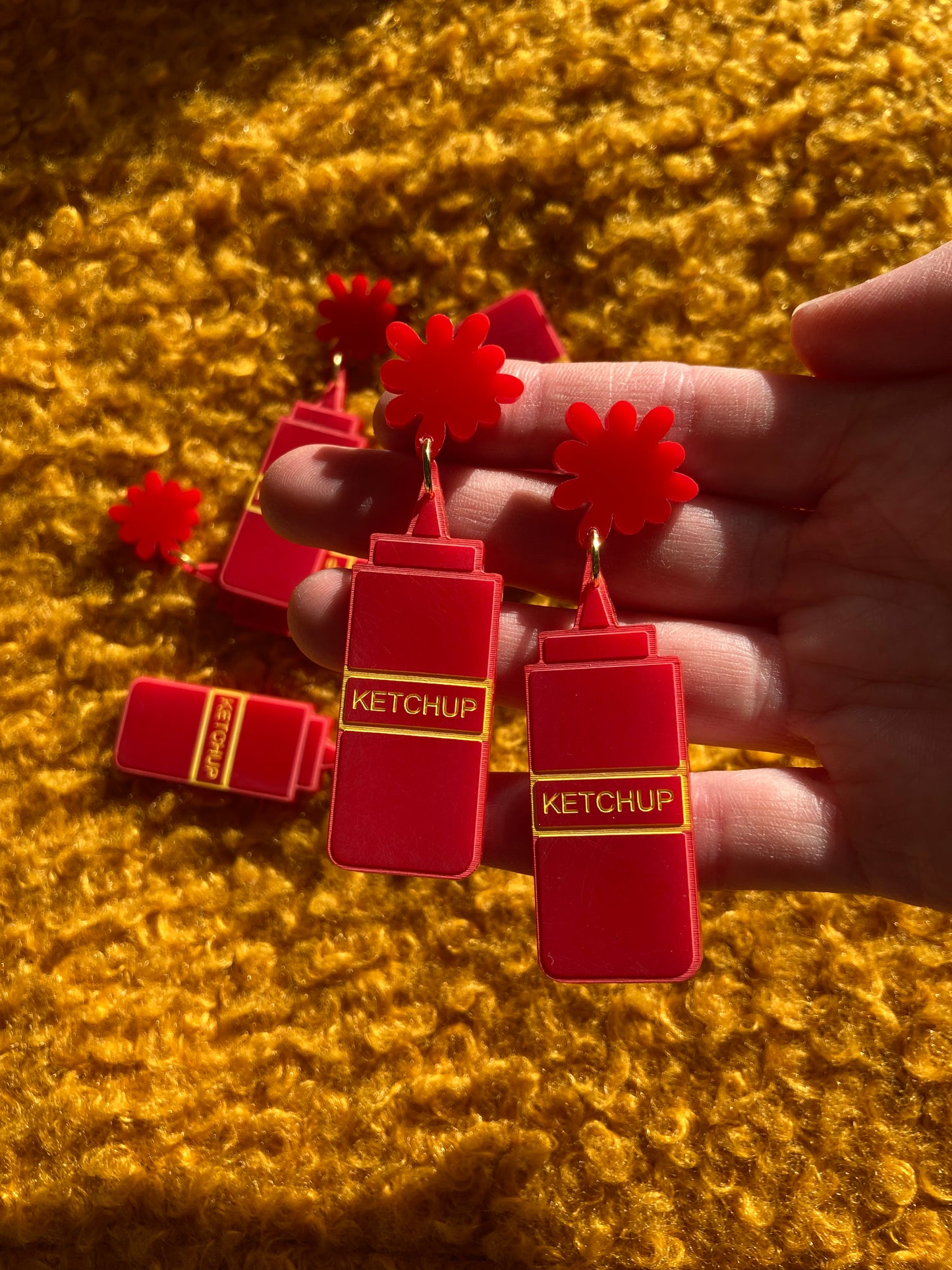 Ketchup Acrylic Earrings