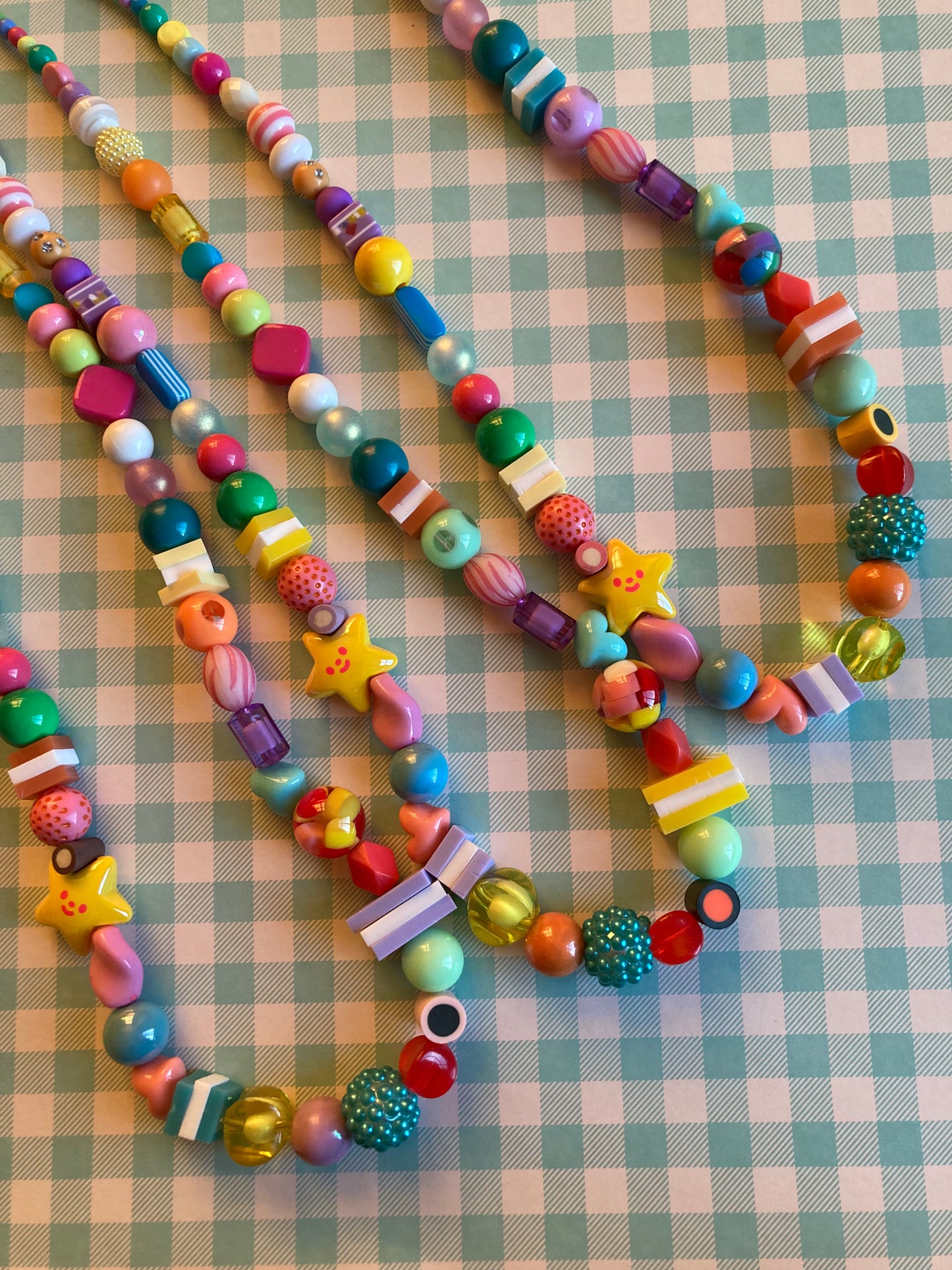 Candy Star Plastic Beaded Necklaces