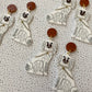 Staffordshire Dog Acrylic Earrings